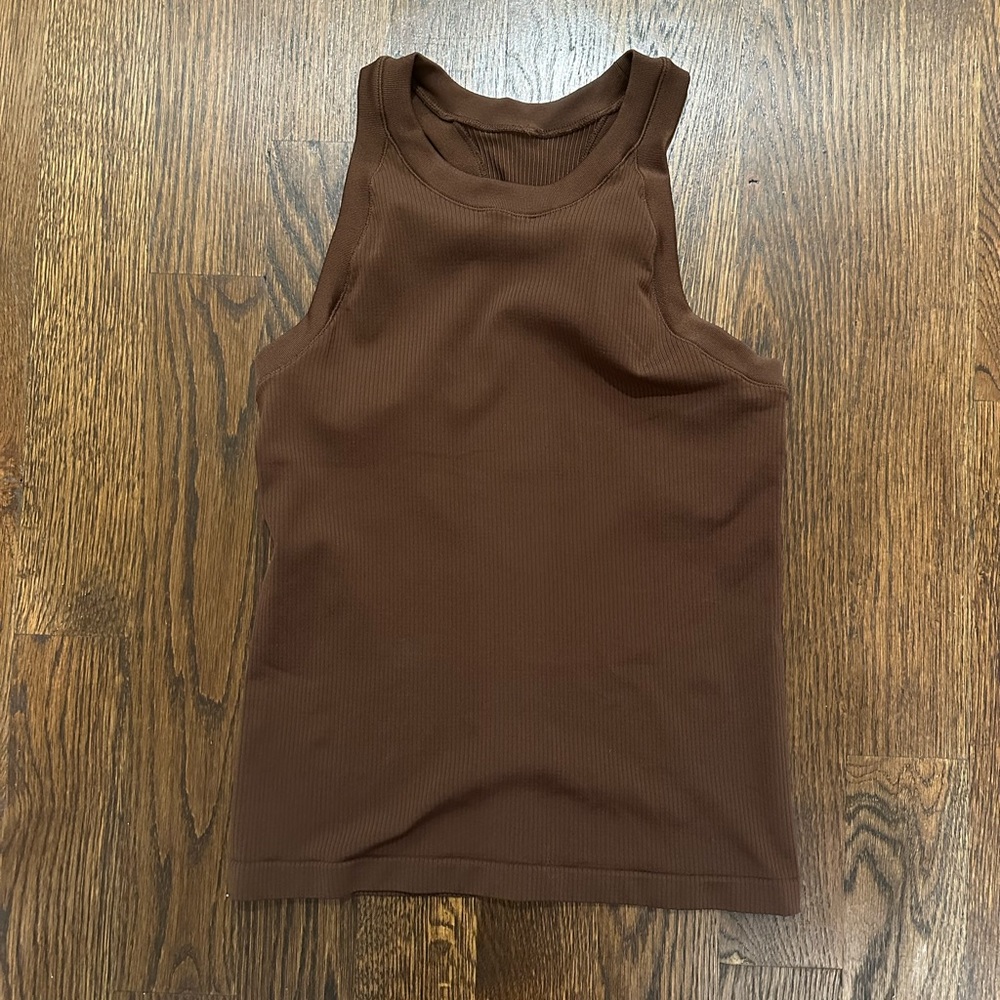 Athleta brown racer back tank top